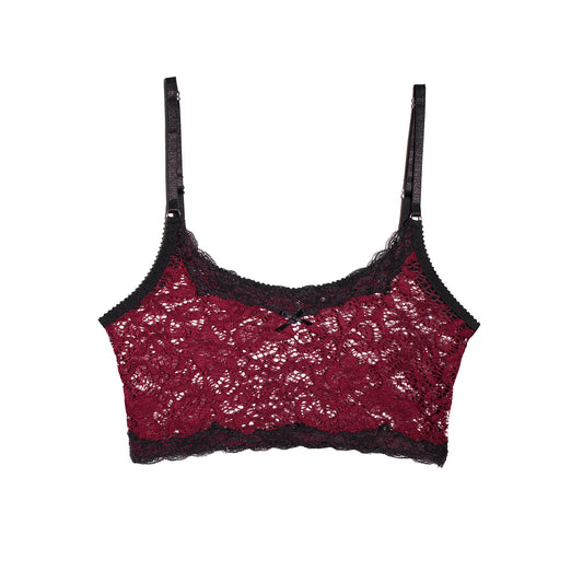 Nancy Cami Mulberry Lace with Black Trim
