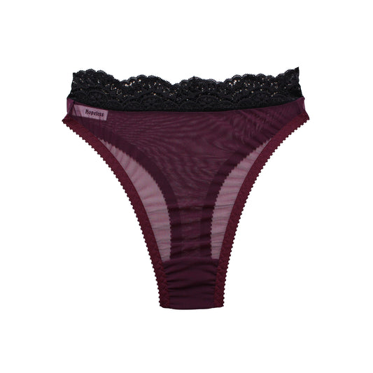 Purple Lace Thong | Sabrina by Hopeless Lingerie