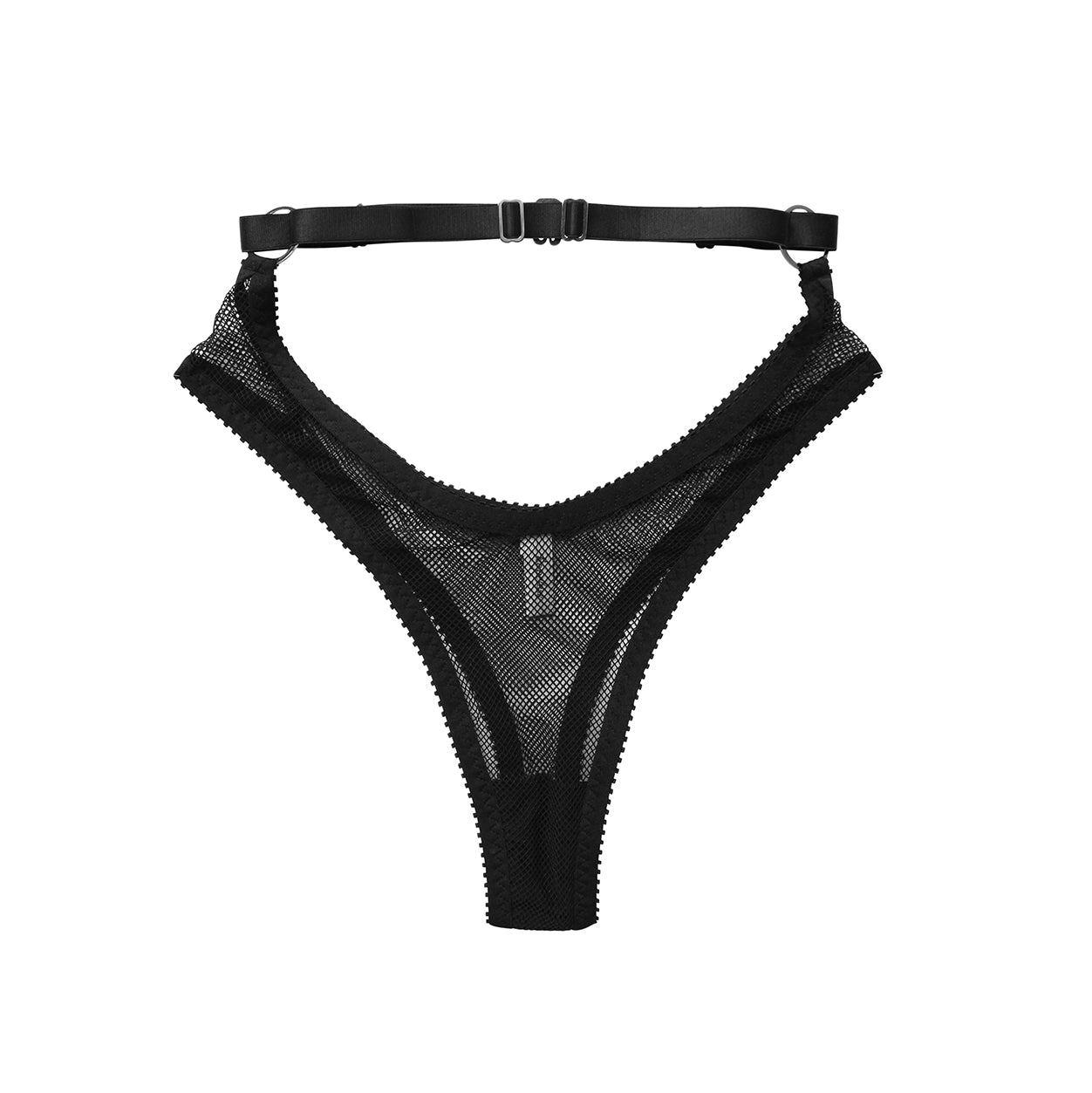 Black Lace High Waisted Thong  Made in Australia by Hopeless Lingerie