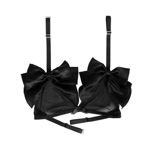 Black Bow Bra | Bonnie by Hopeless Lingerie