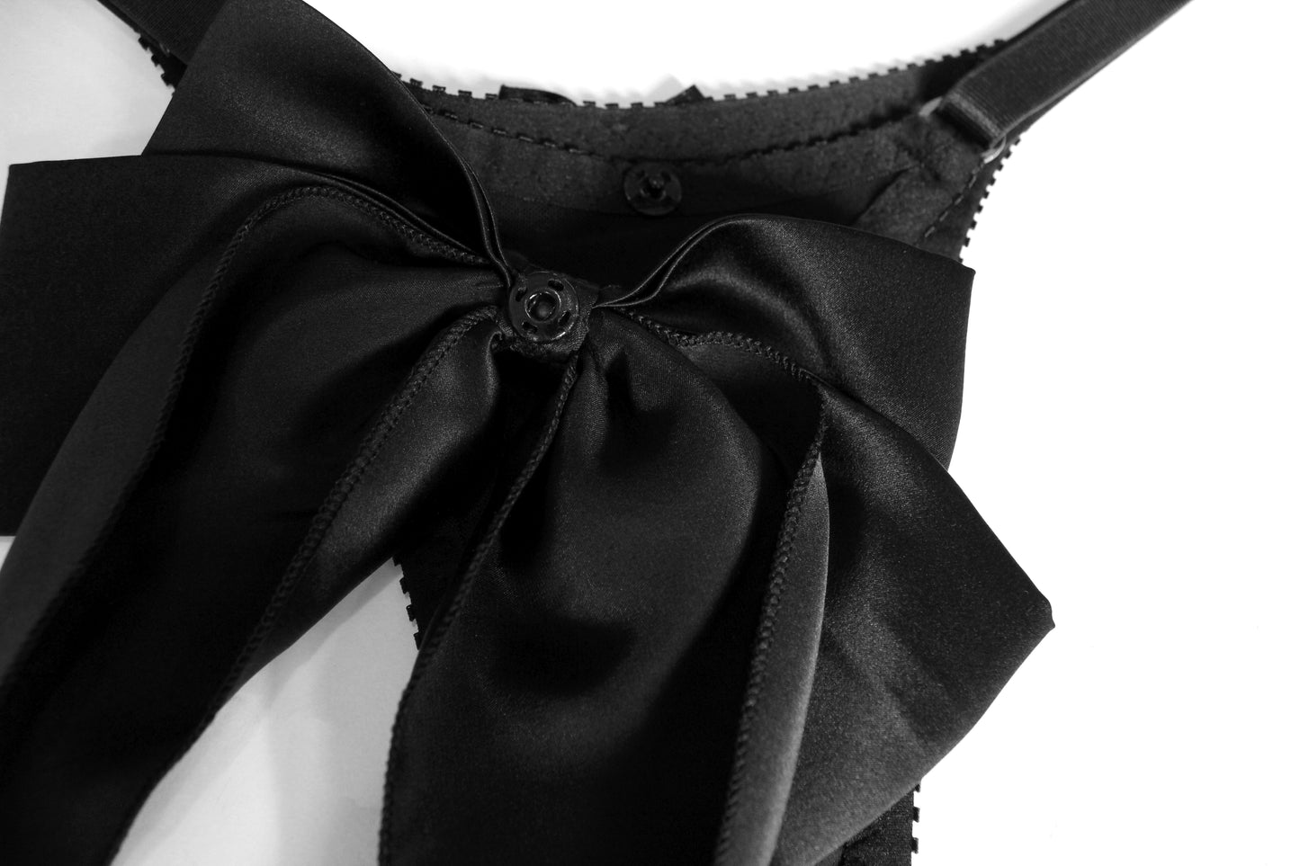 Bonnie Thong Black Mesh and Silk