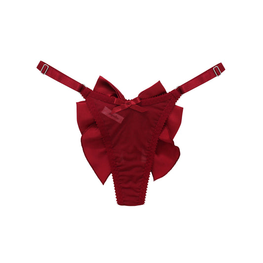 Red Bow Thong | Bonnie by Hopeless Lingerie