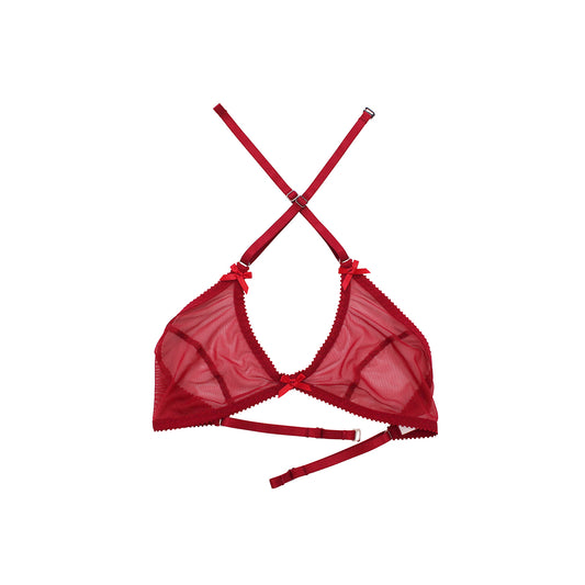 Red Mesh Bralette | Daphnis by Hopeless Lingerie