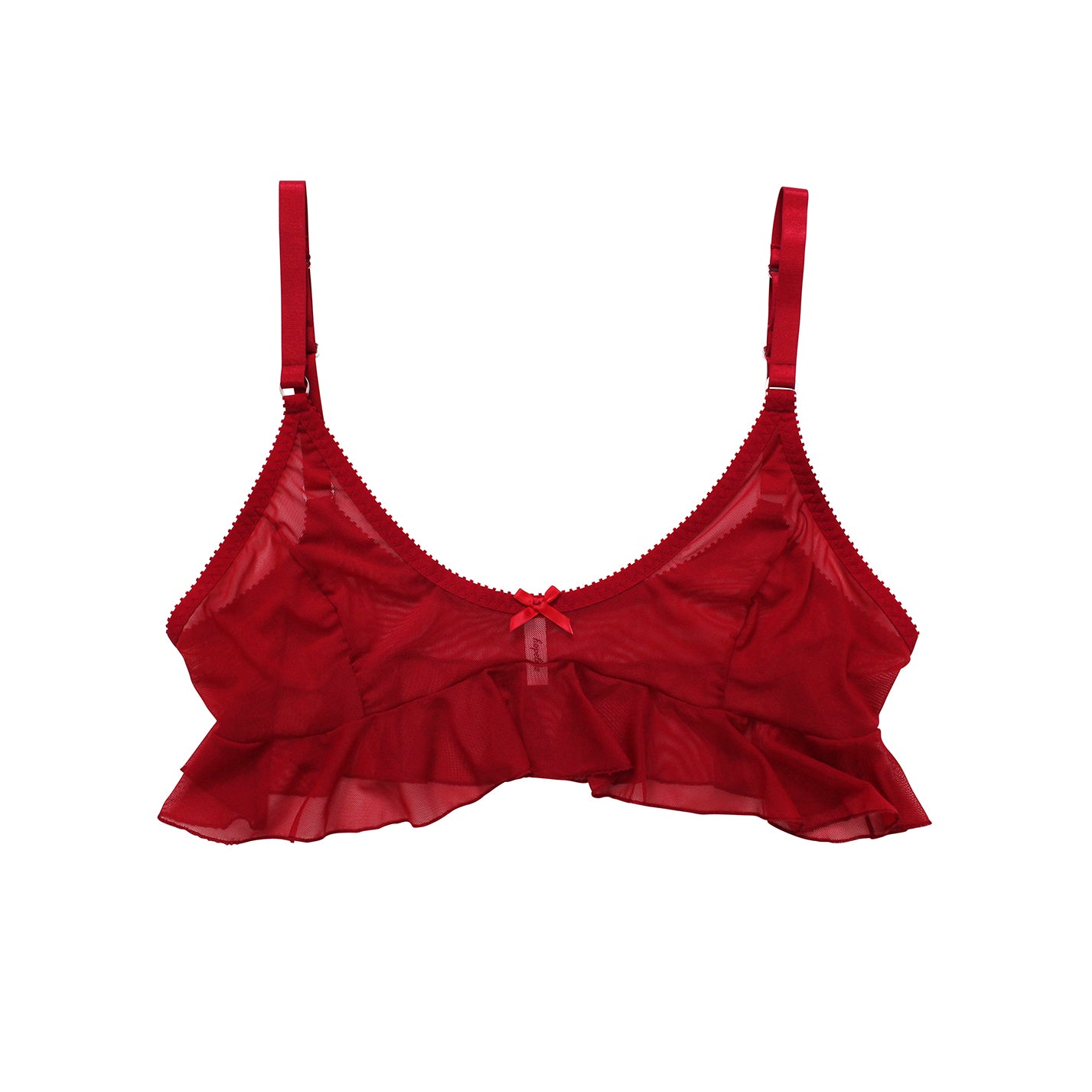 Red Mesh Crop Top  Made in Australia by Hopeless Lingerie