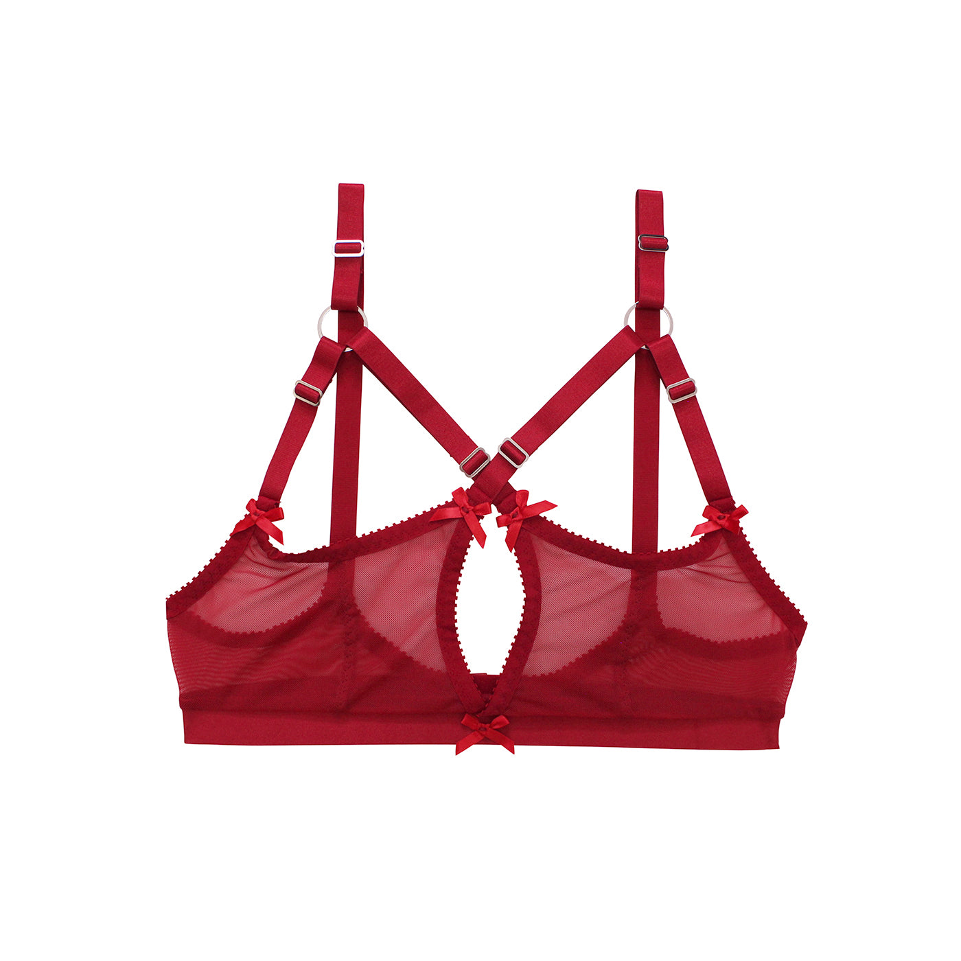 Strappy Red Bralette  Ethical Lingerie Australian Made by