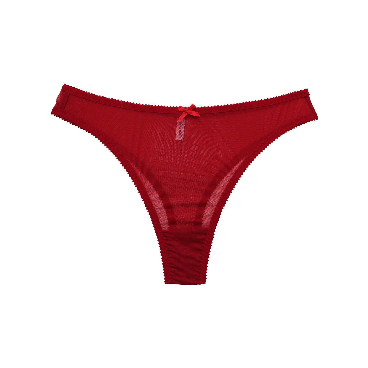 Red Mesh High Waisted Thong  Made in Australia by Hopeless Lingerie