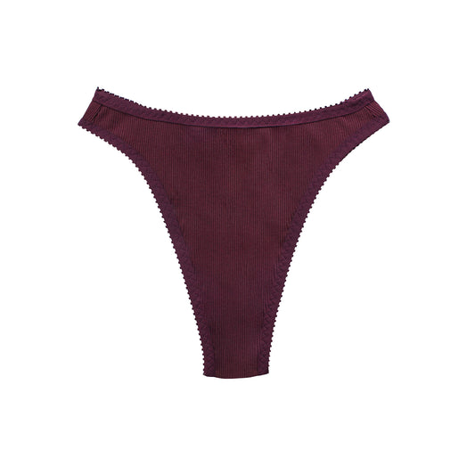Purple Cotton Thong | Sabrina by Hopeless Lingerie