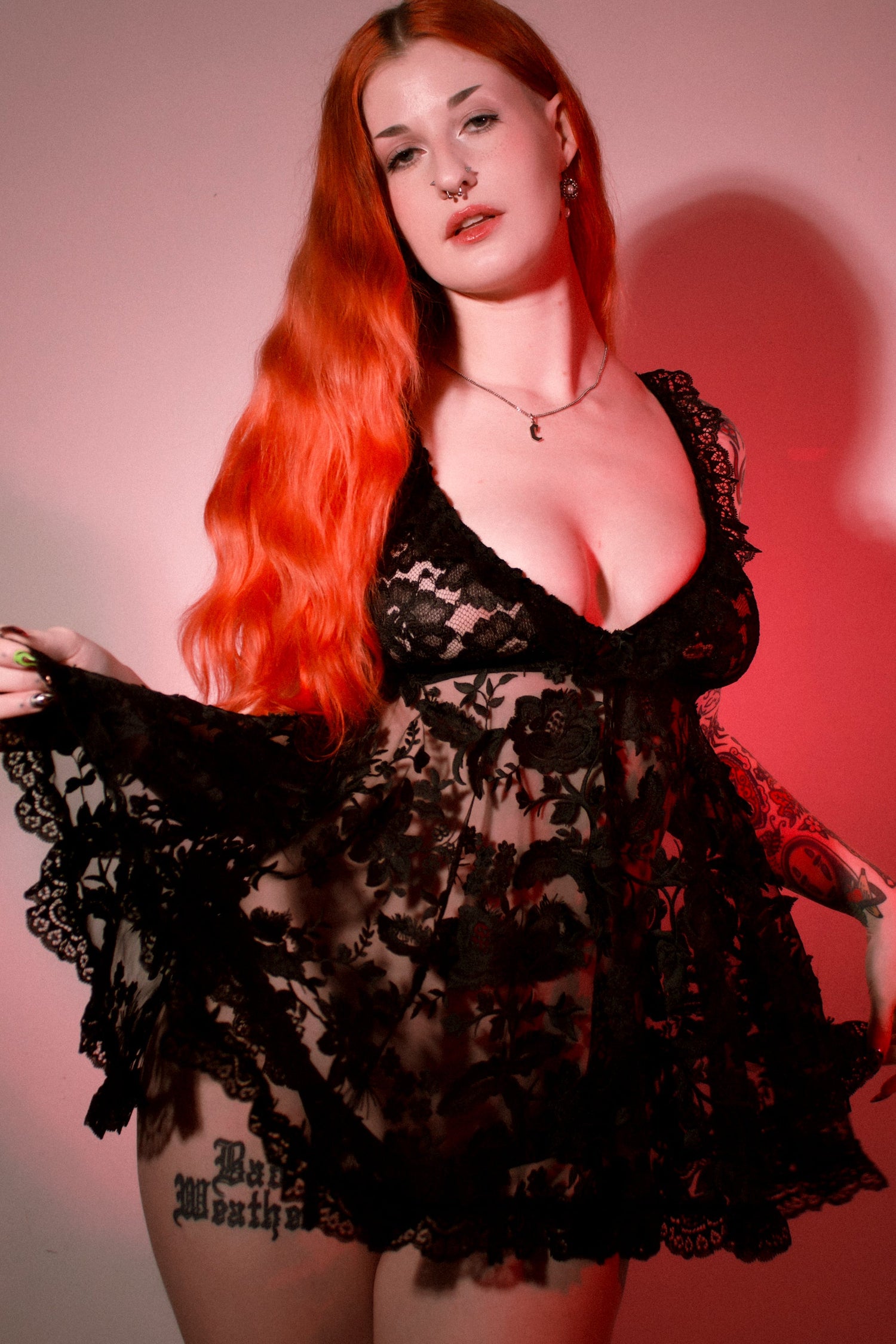 Lingerie as Outerwear | Black Babydoll Nightie by Hopeless Lingerie