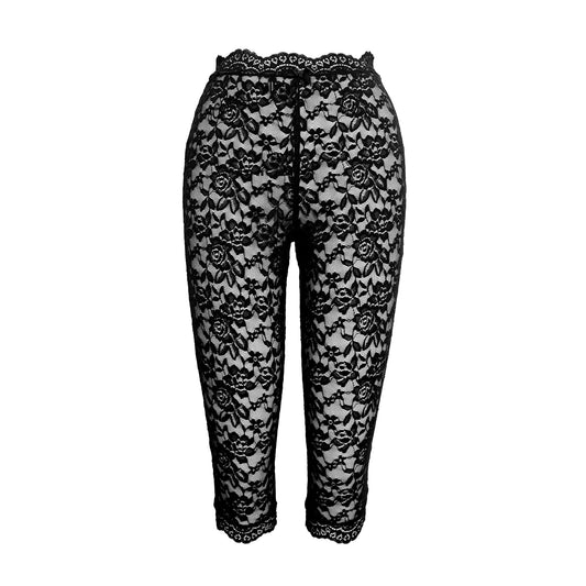 Becky Capris Black Resurrection Lace