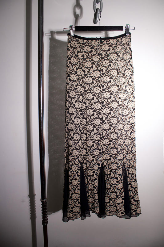 Lucretia Skirt Black and White Lace