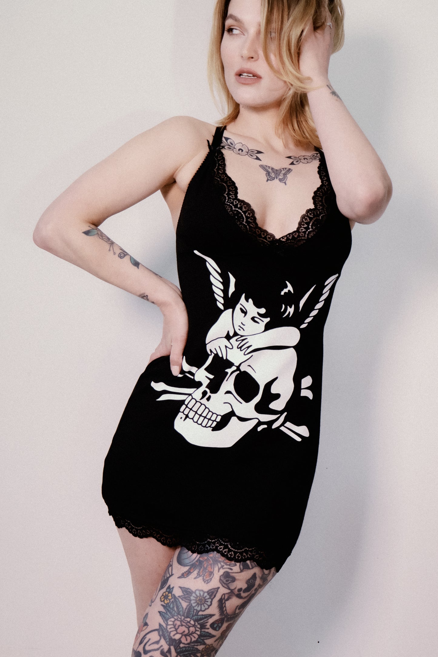 Edwina Nightie Skull and Cherub