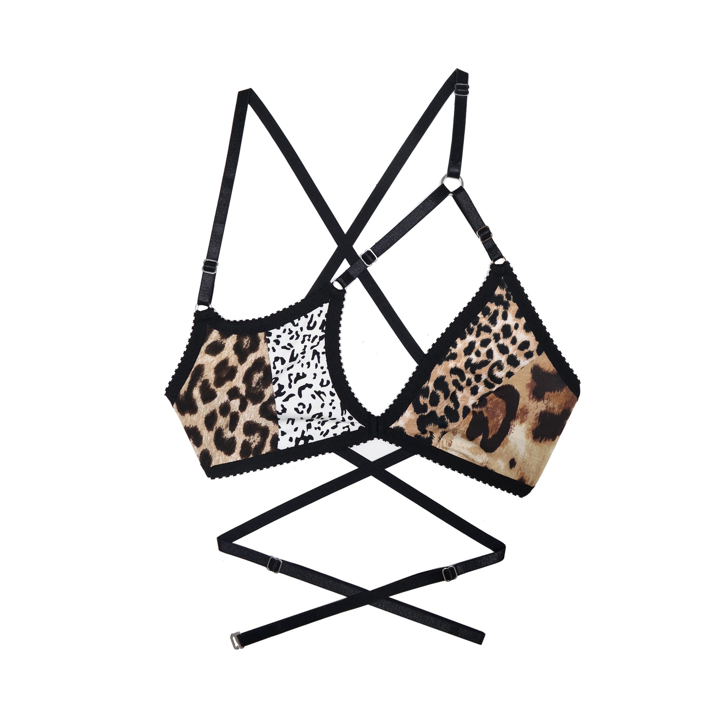 Calista Bralette Leopard Jersey Patchwork