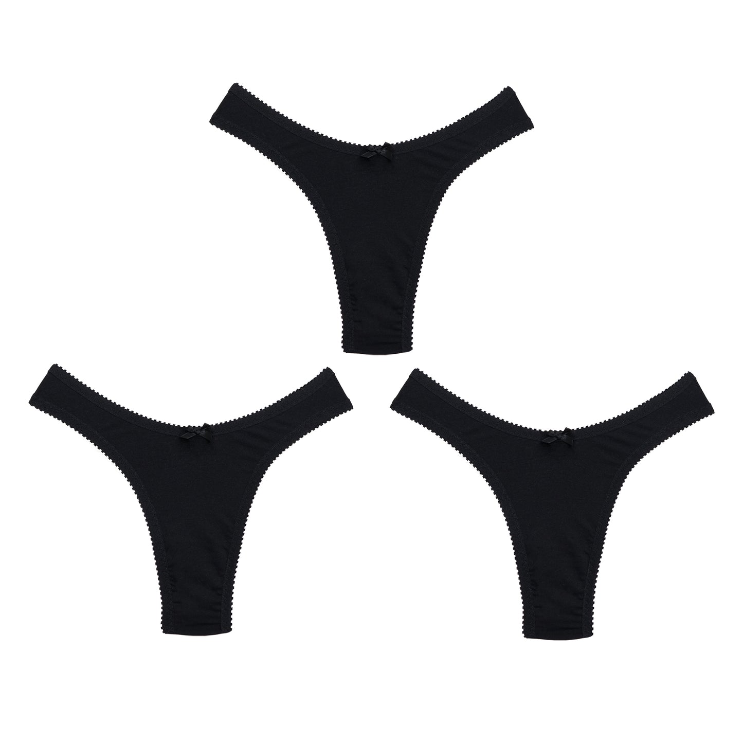 Cheryl Thong Black Modal Jersey 3 Pack