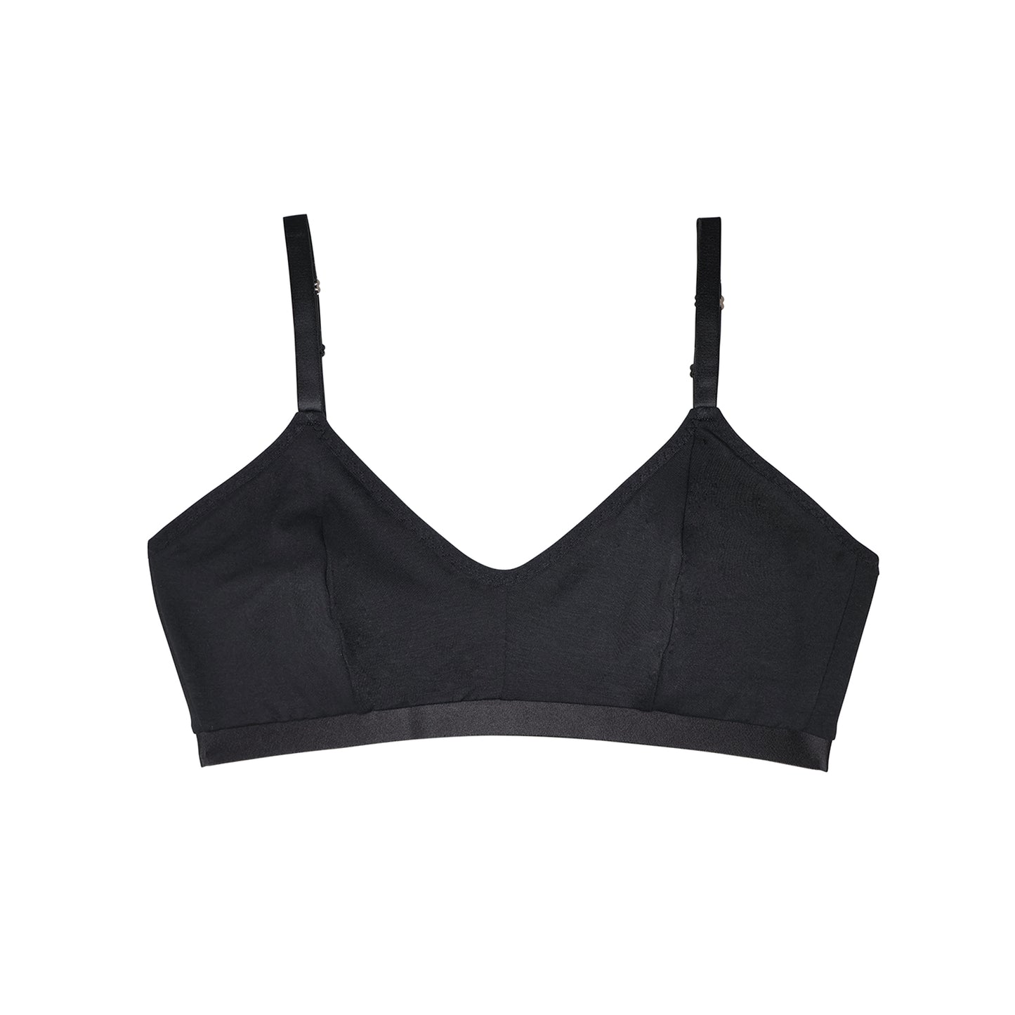 Claudia Bralette Black Organic Cotton Jersey