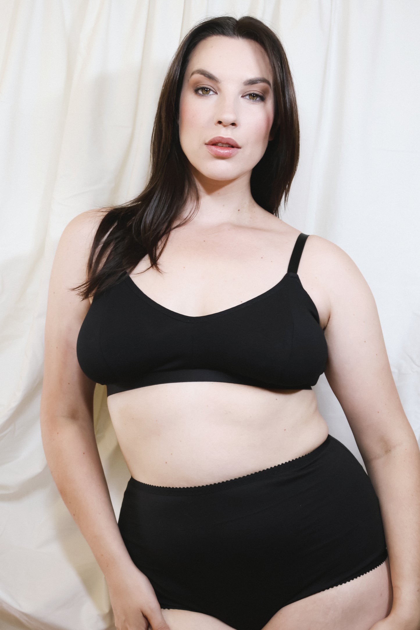 Claudia Bralette Black Organic Cotton Jersey