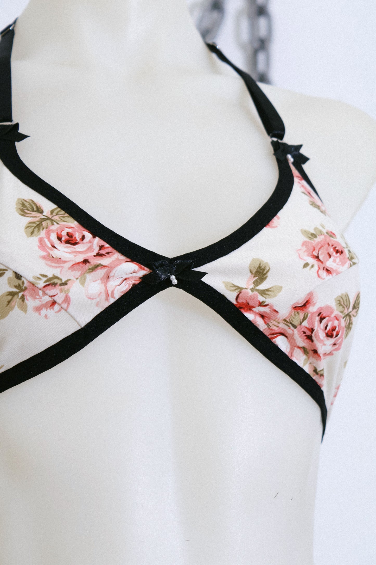 Daphnis Bralette Cream Floral Organic Cotton