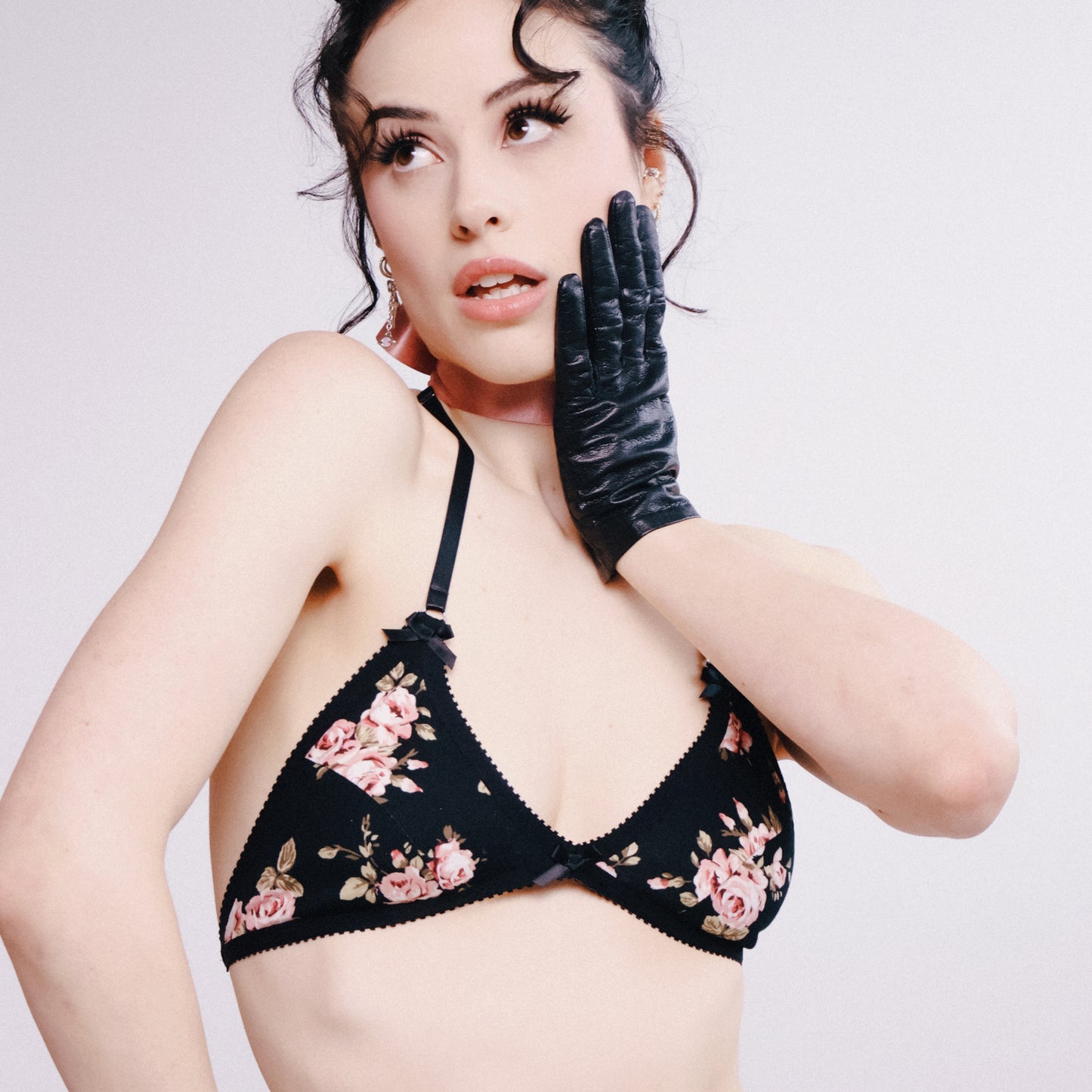 Black Floral Bralette | Daphnis by Hopeless Lingerie