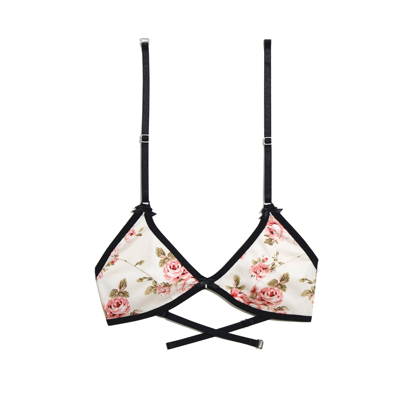 Daphnis Bralette Cream Floral Organic Cotton