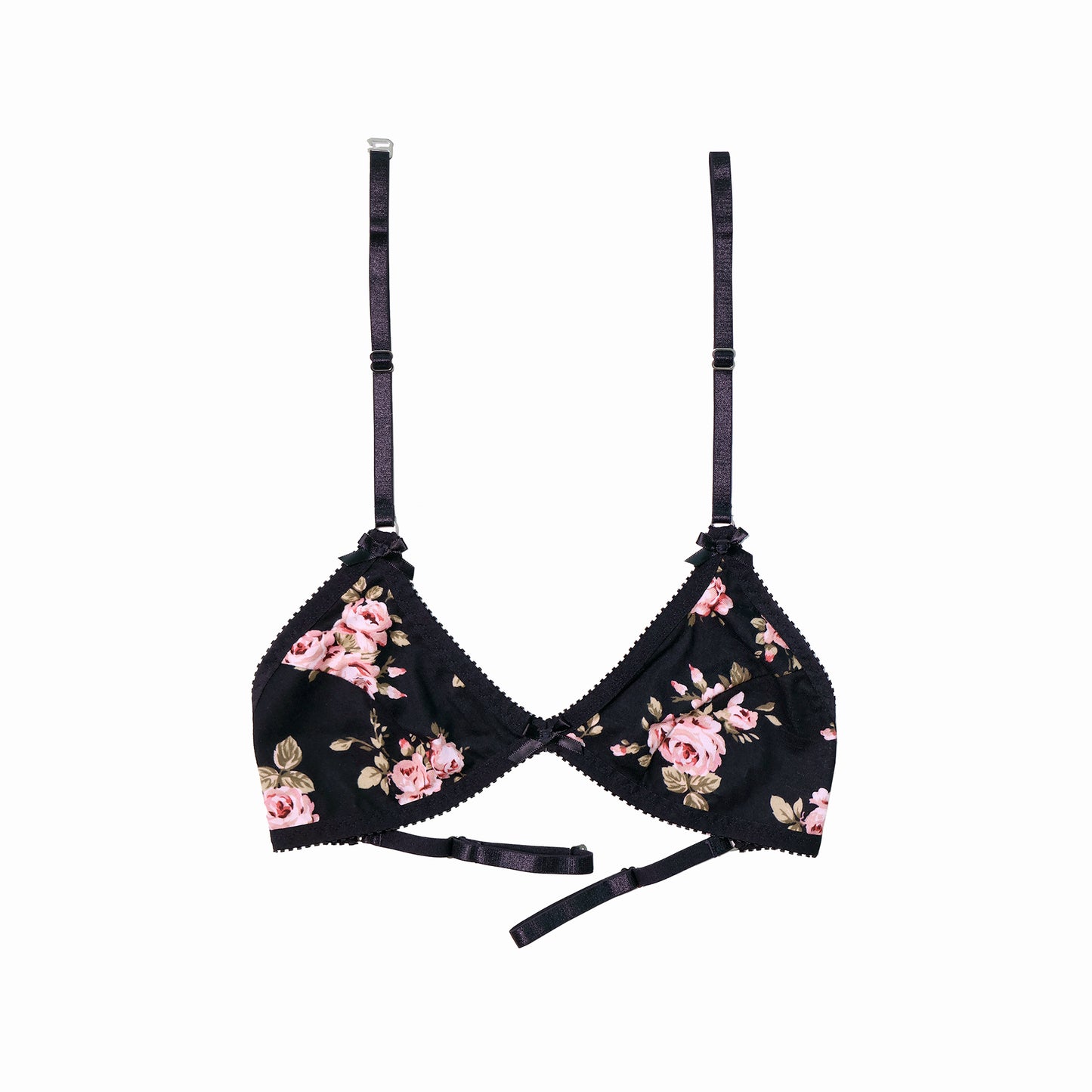 Daphnis Bralette Black Floral Jersey