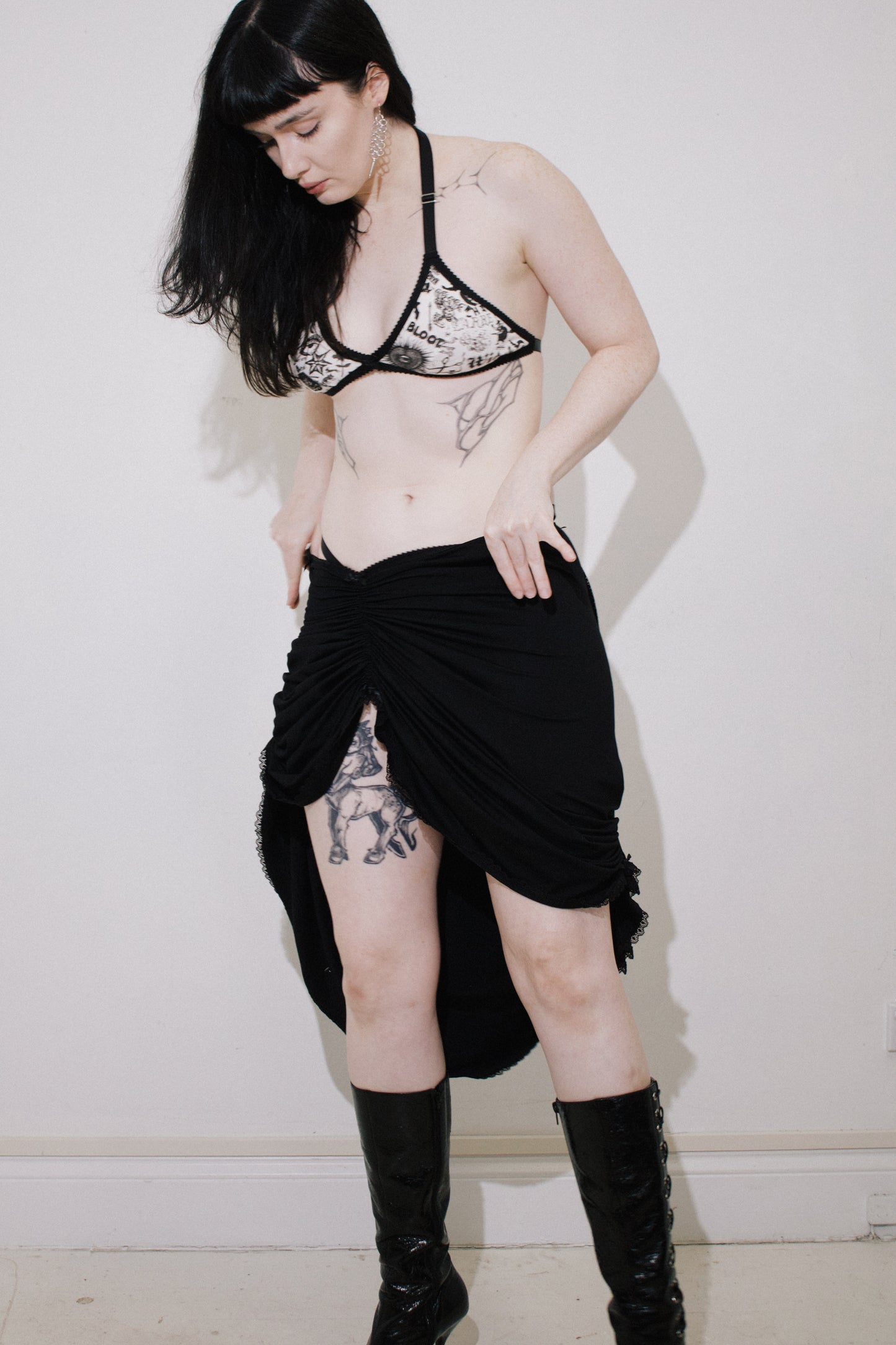 Marceline Skirt Black Modal Jersey