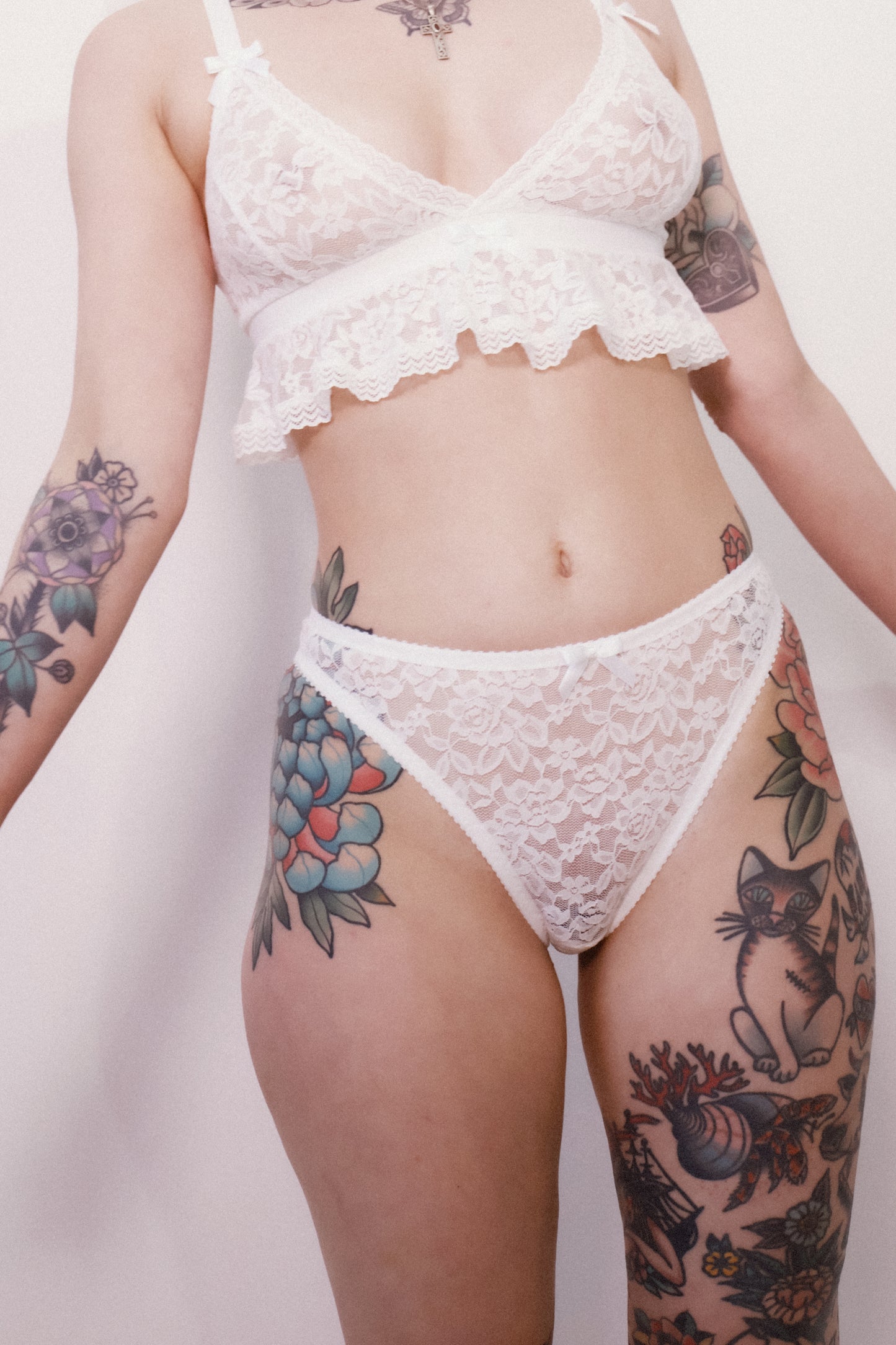 Elise Bralette White Resurrection Lace