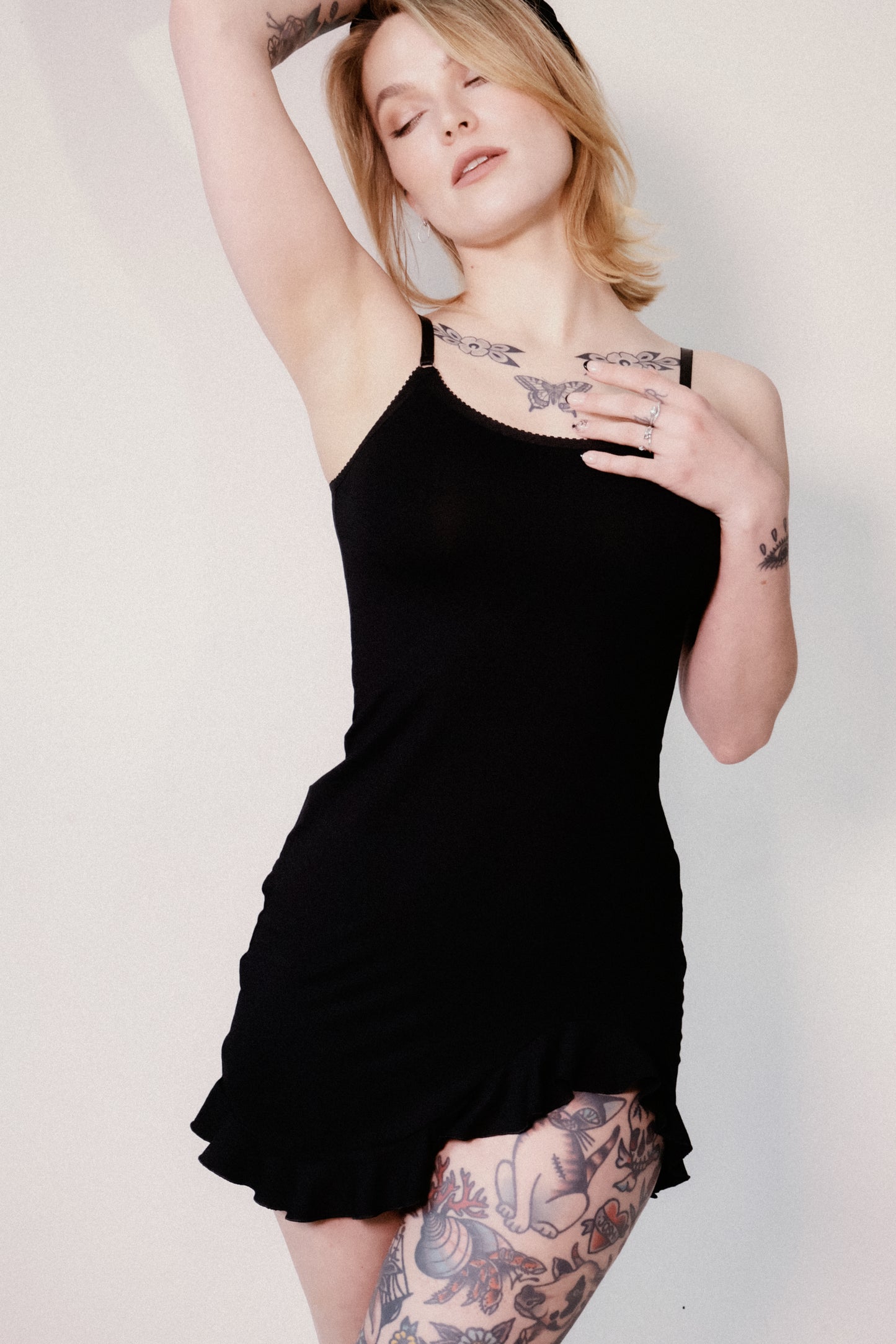 Eloise Nightie Black Modal Jersey