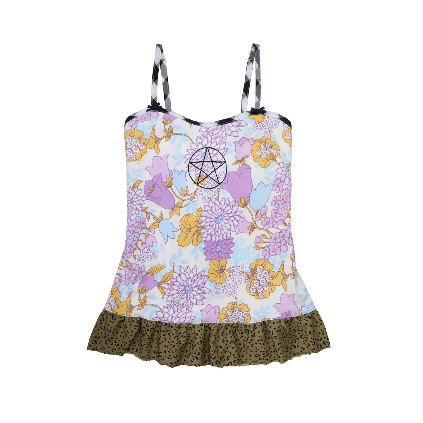 Enid Nightie Purple and Yellow Floral Cotton