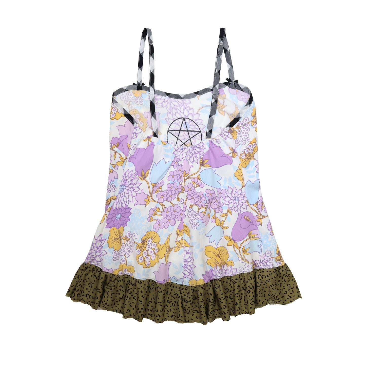 Enid Nightie Purple and Yellow Floral Cotton