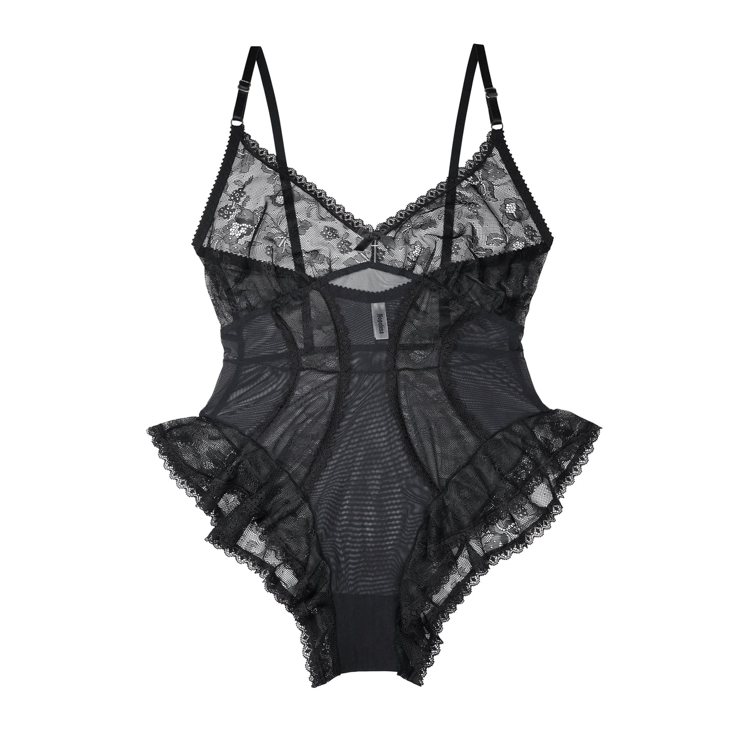 Fabienne Bodysuit Immortal Lace and Black Mesh