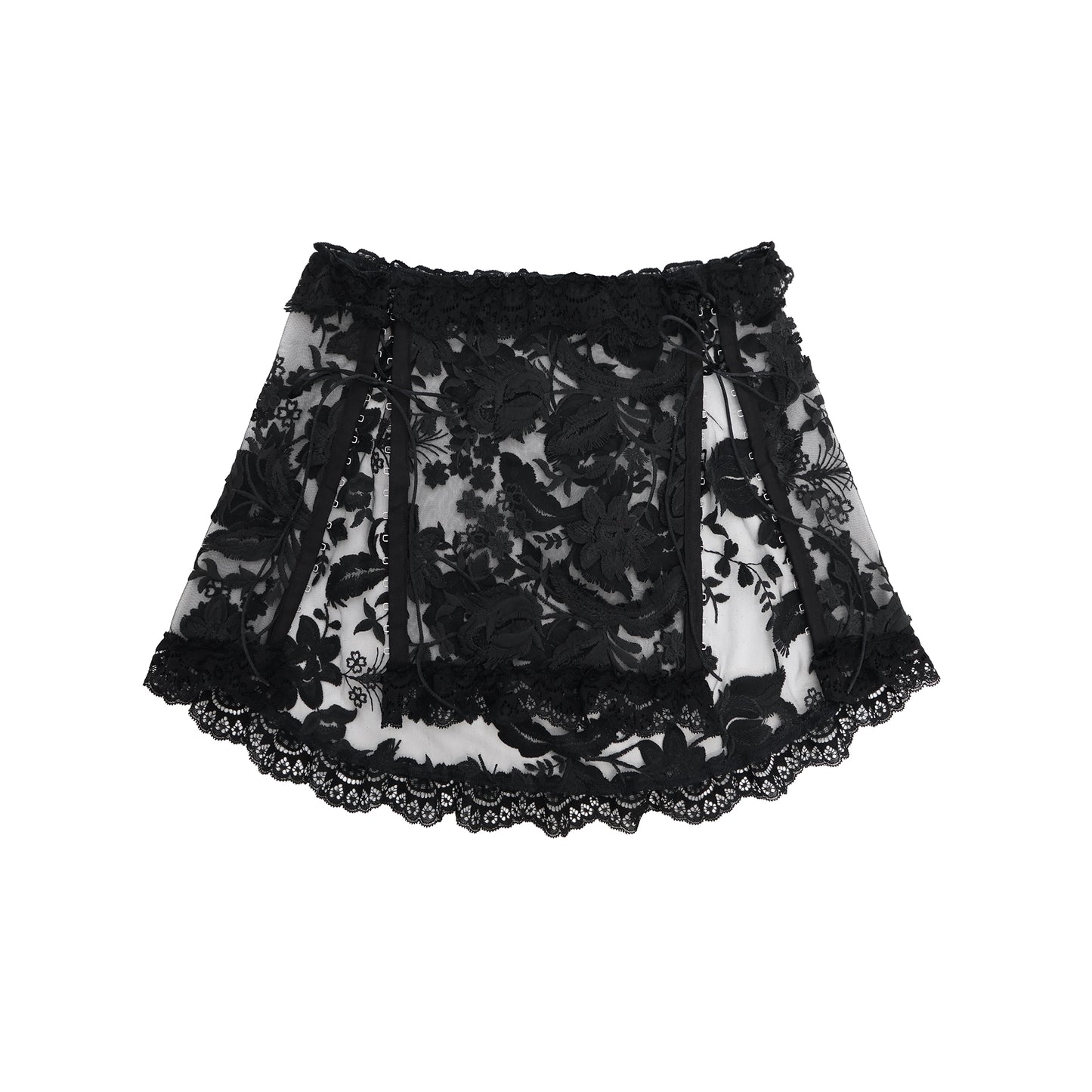 Gladys Skirt Black Hex Lace