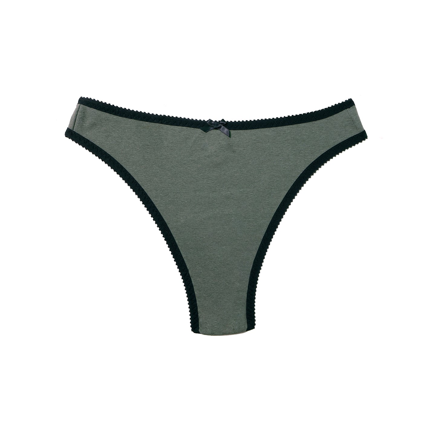 Sabrina Thong Green Cotton Jersey