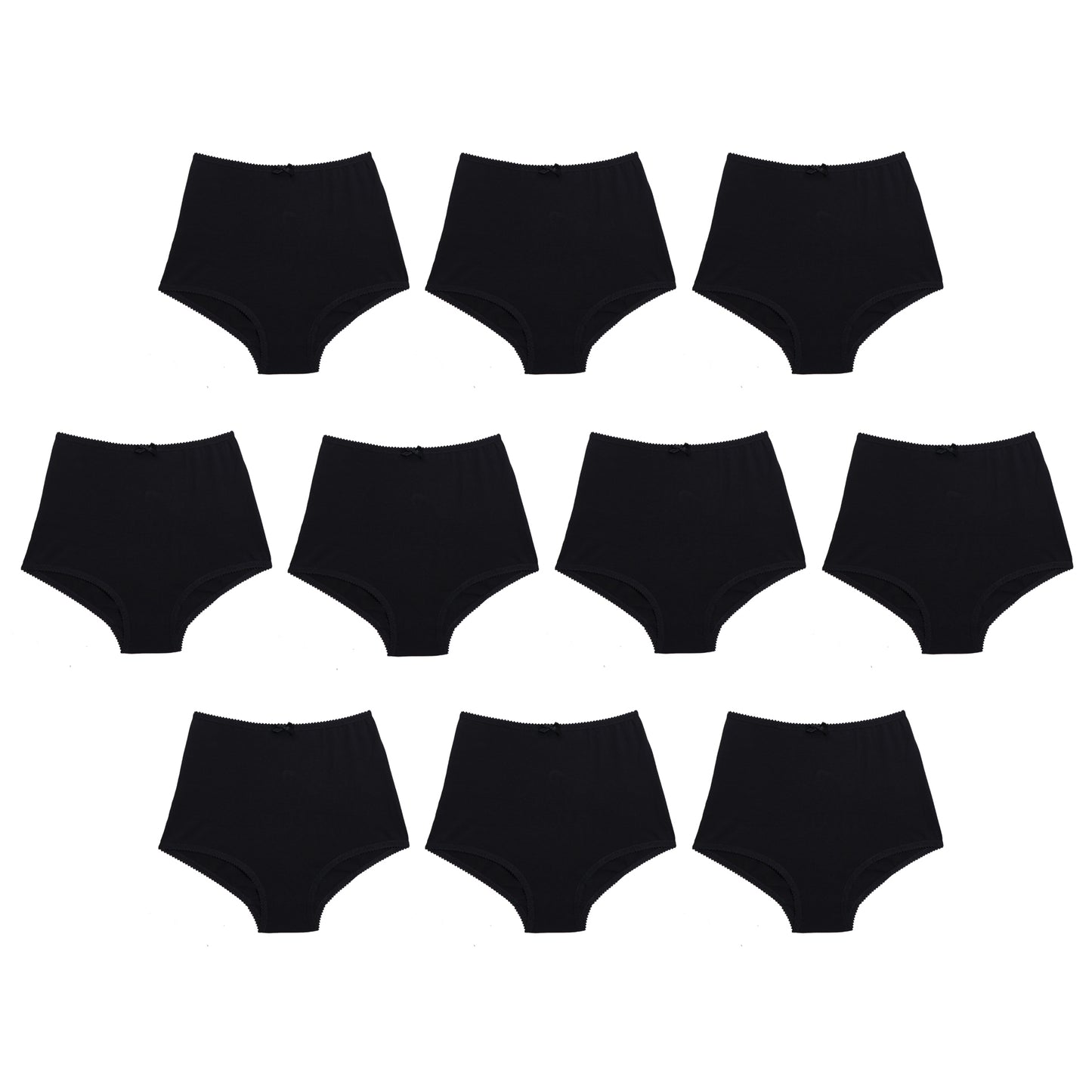 Jeanne Knickers Black Modal Jersey 10 Pack