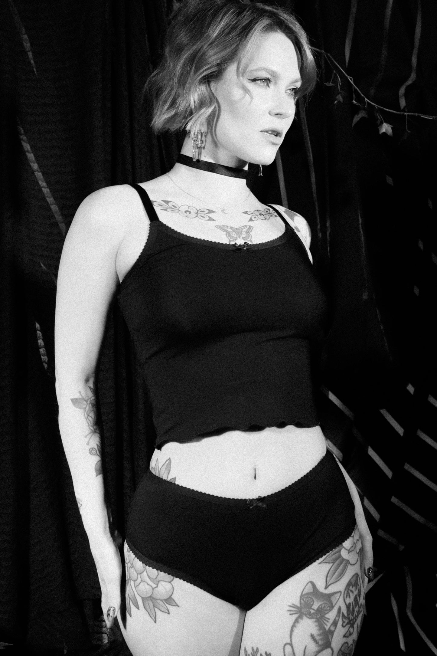 Janet Knickers Black Mesh