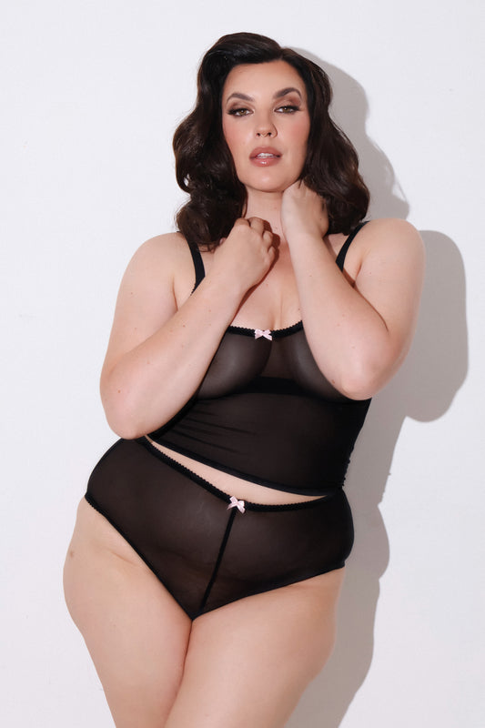 Kim Singlet Black Mesh