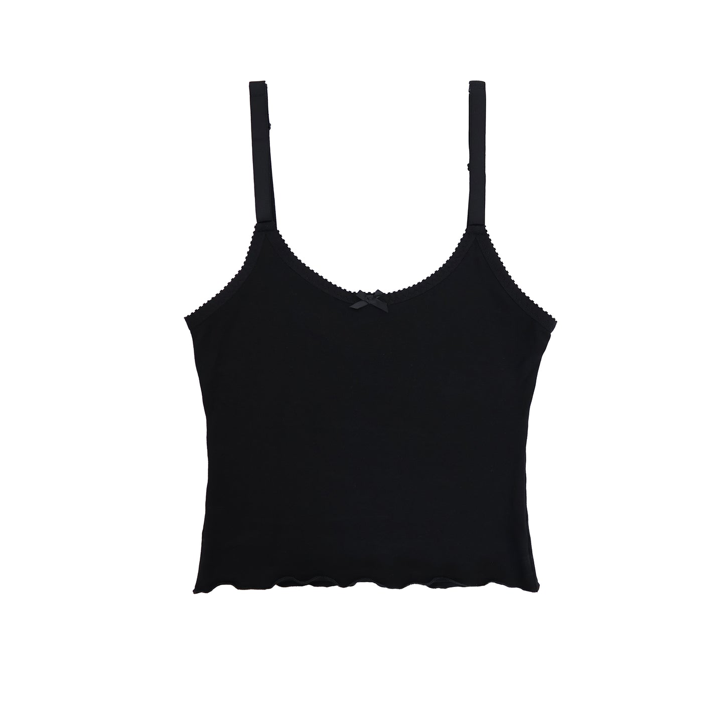 Kim Singlet Black Modal Jersey
