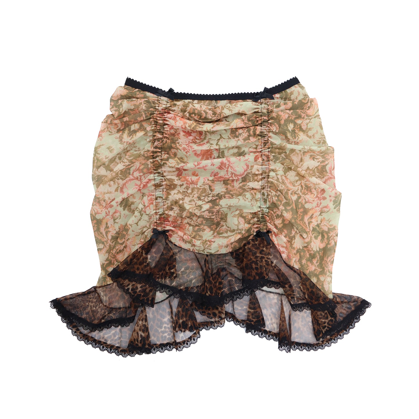 Lana Skirt Leopard and Yellow Mesh