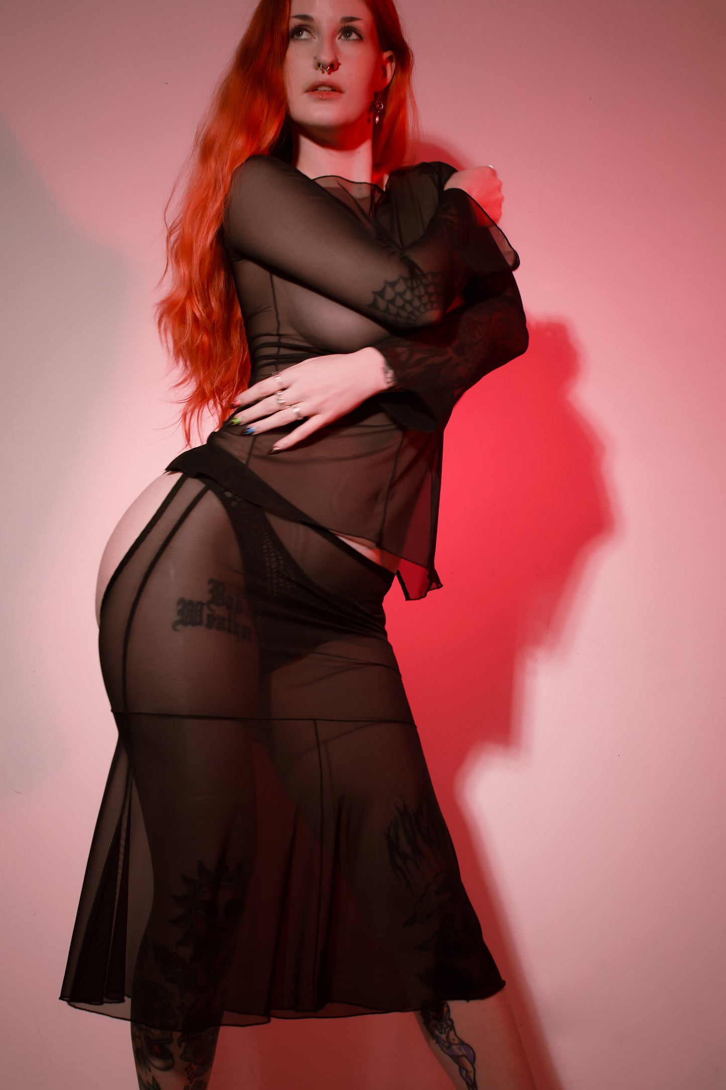 Brigitte Skirt Black Mesh