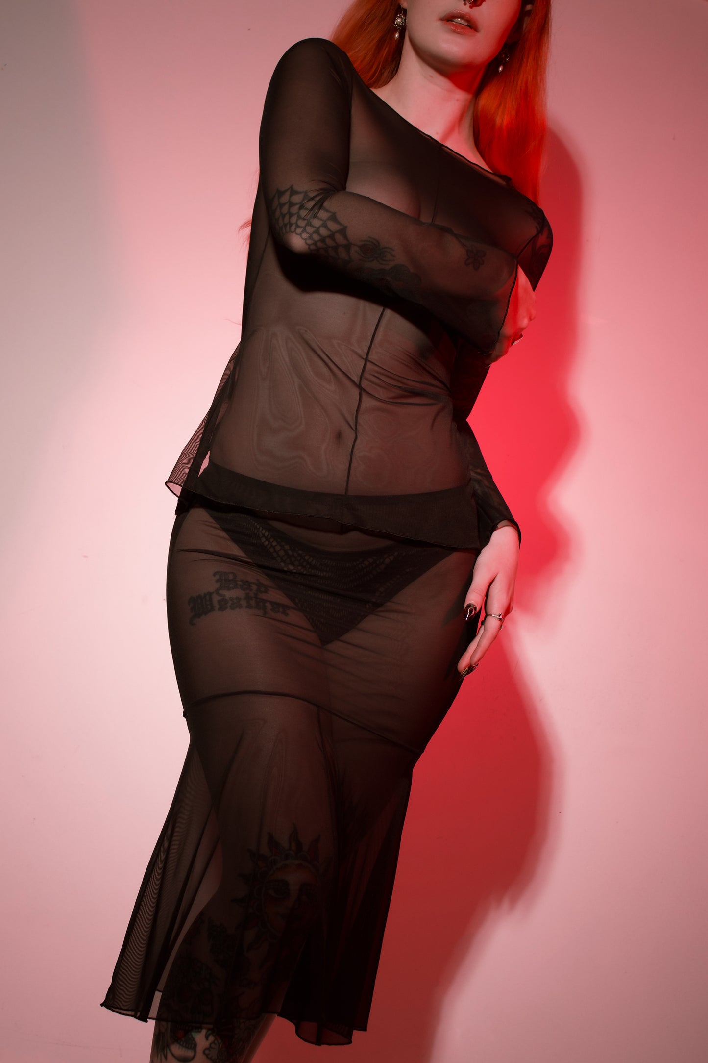 Brigitte Skirt Black Mesh