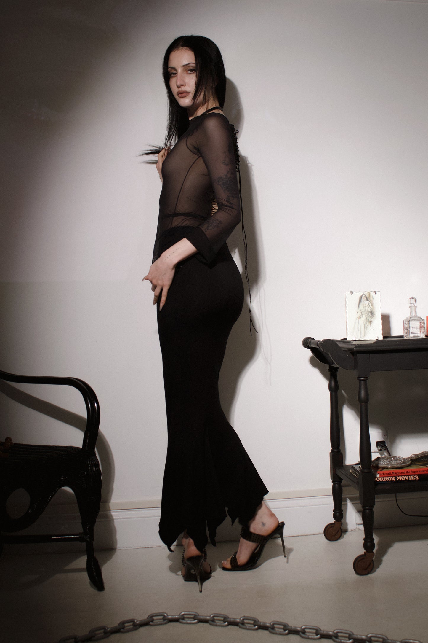 Morticia Skirt Black Modal Jersey