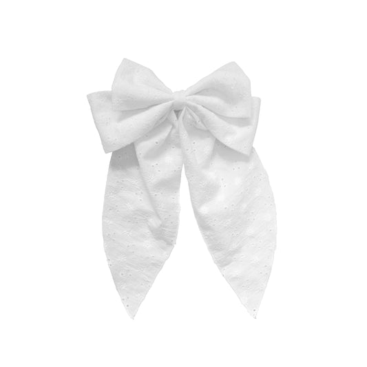 Lottie Bow White Broderie Anglaise
