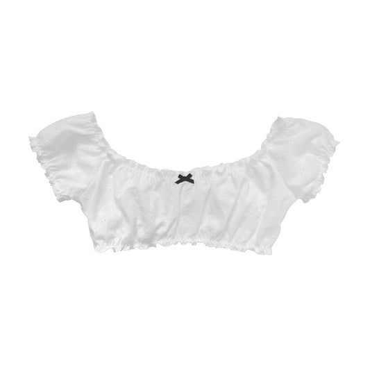 Lula Top White Broderie Anglaise
