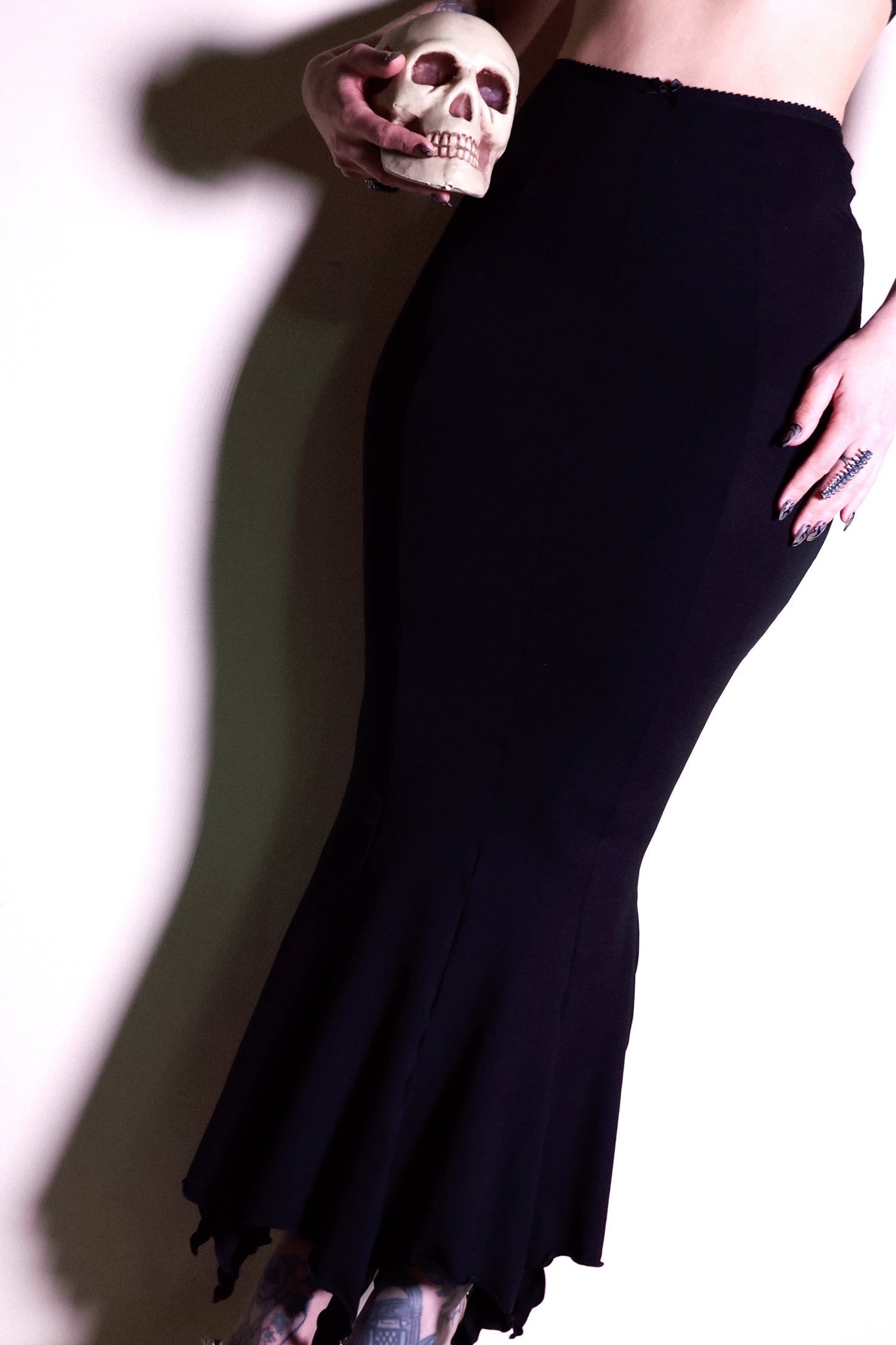 Morticia Skirt Black Modal Jersey