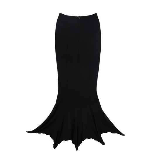 Morticia Skirt Black Modal Jersey