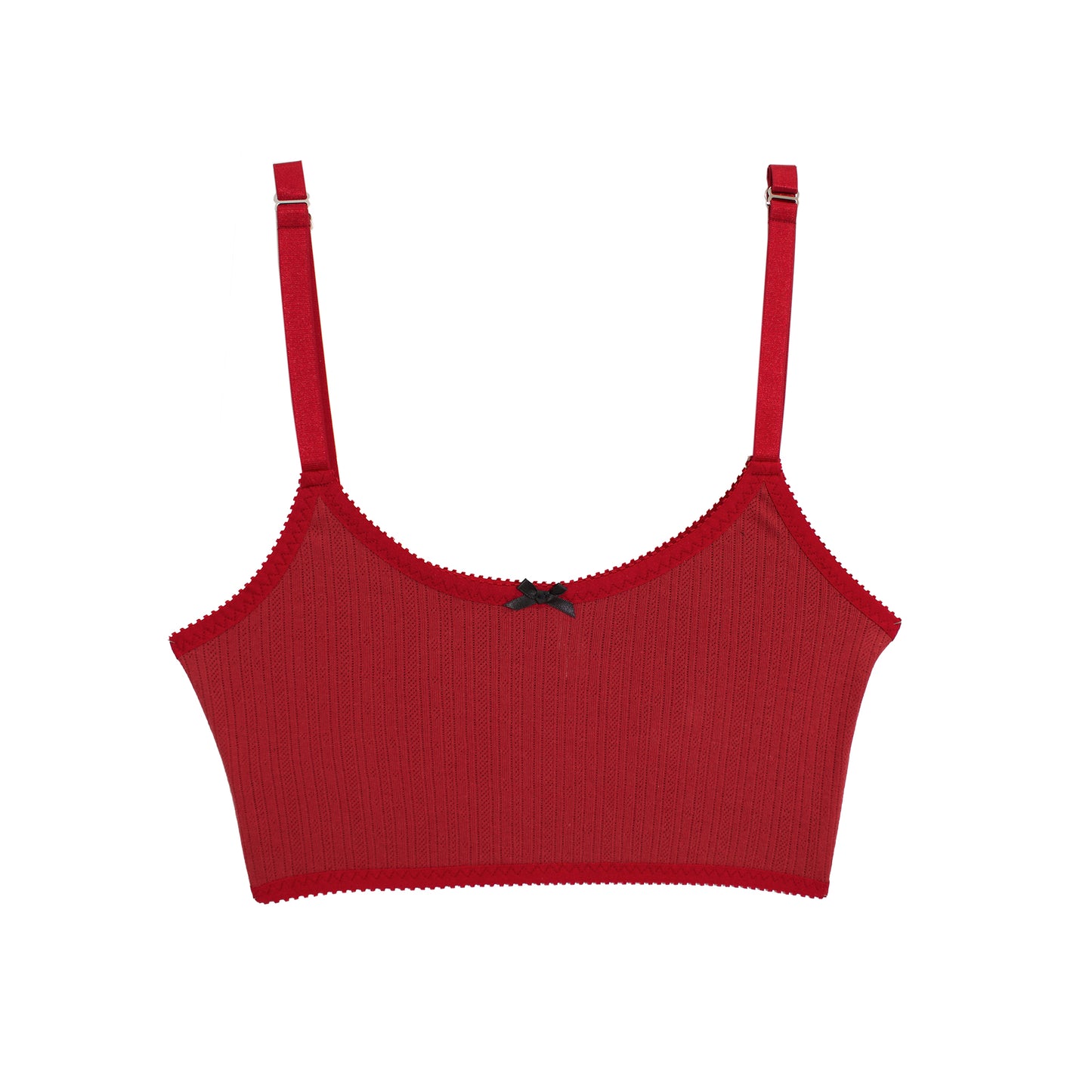 Nancy Cami Red Pointelle Cotton