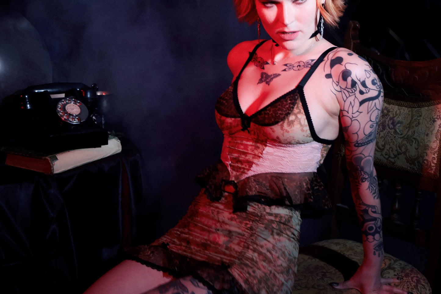 Lana Skirt Leopard and Yellow Mesh