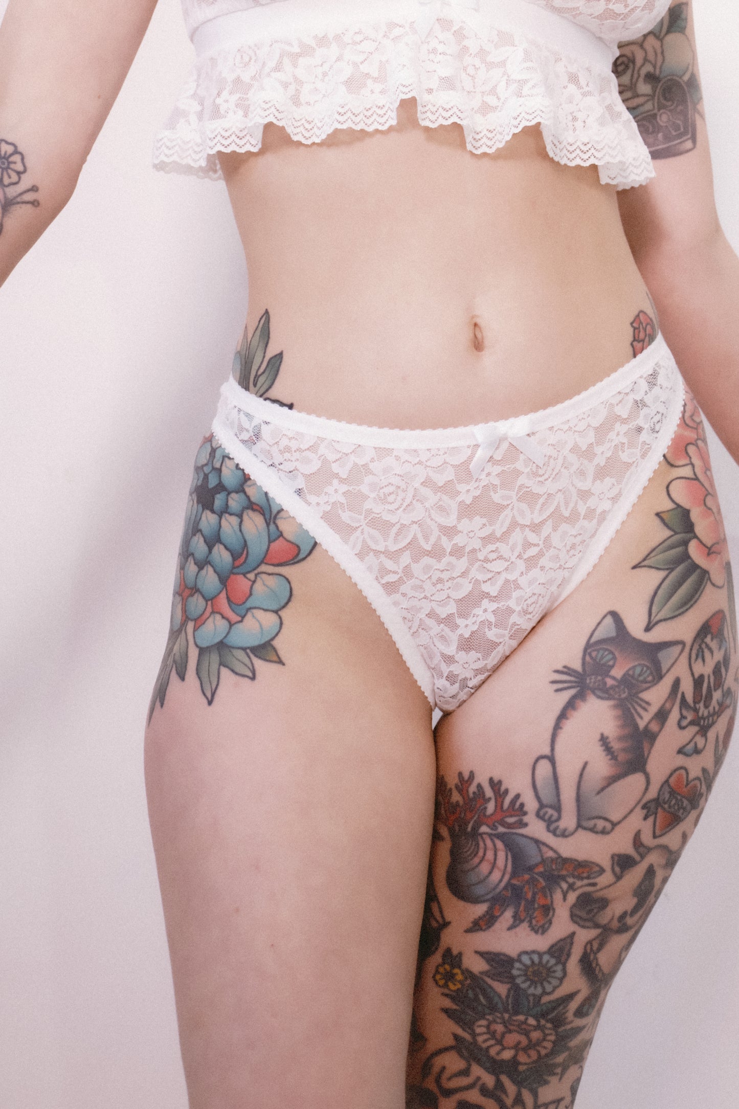 Sabrina Thong White Resurrection Lace