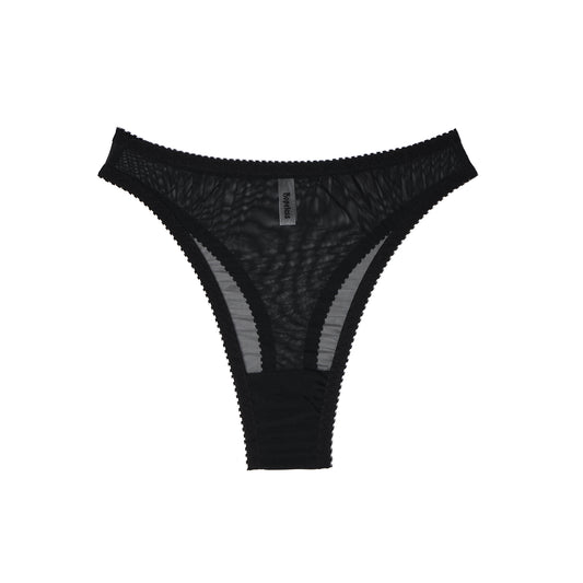 Sabrina Thong Black Mesh