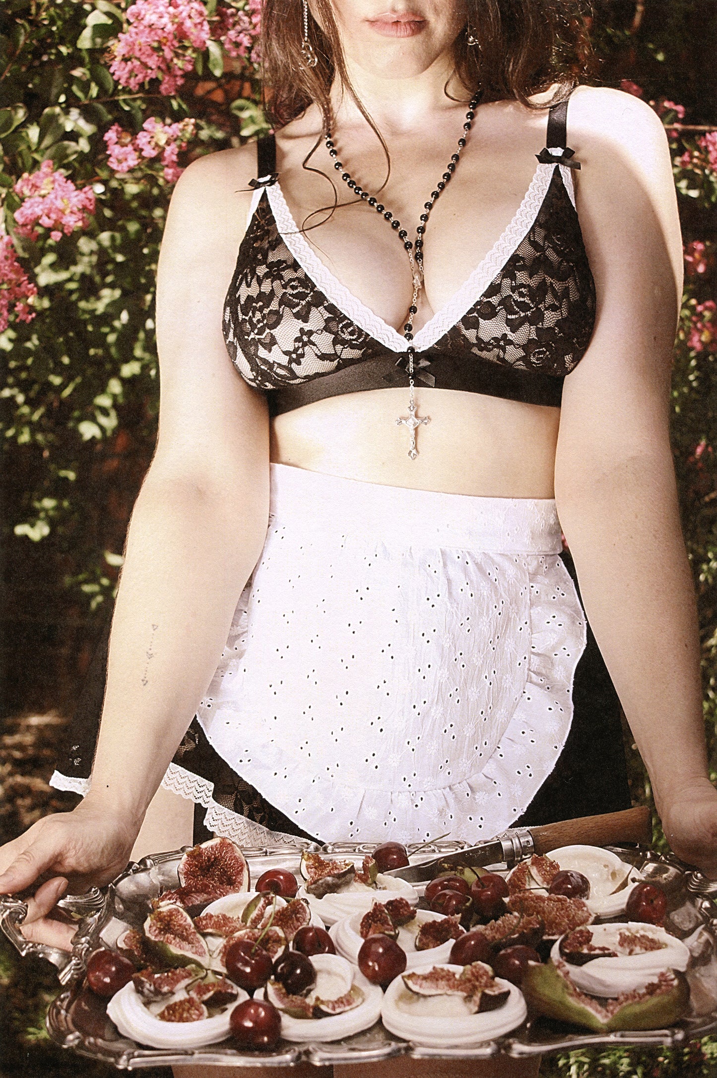 Sally Bralette Resurrection Lace with White Trim