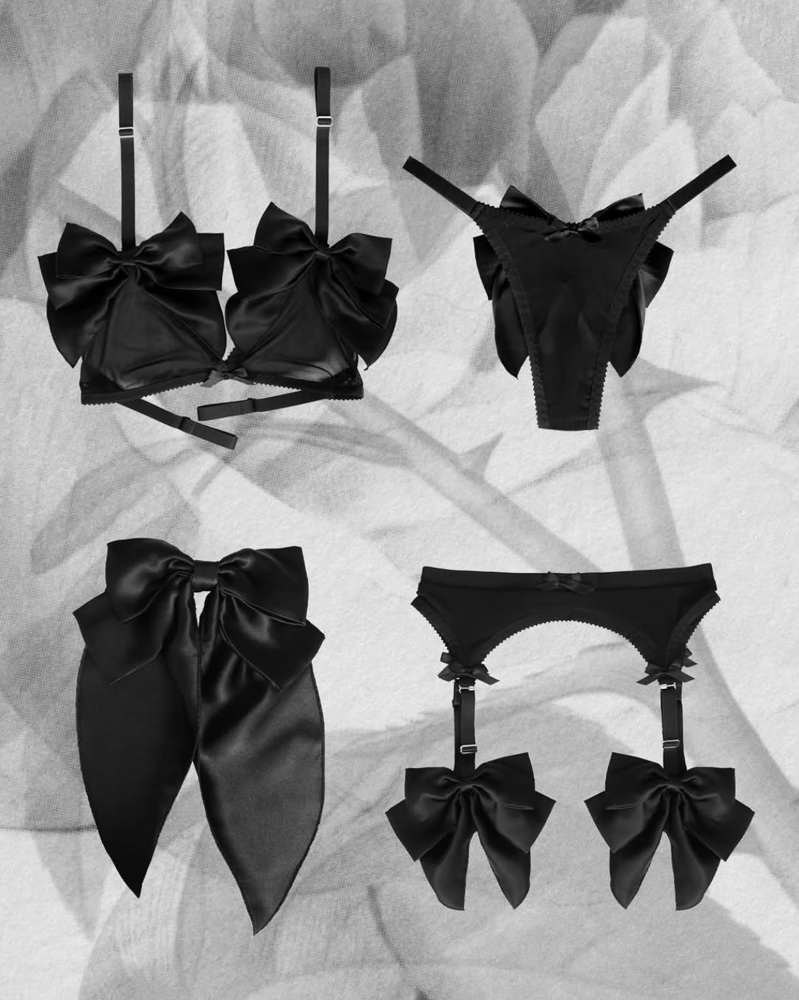 Bonnie Set Black Silk