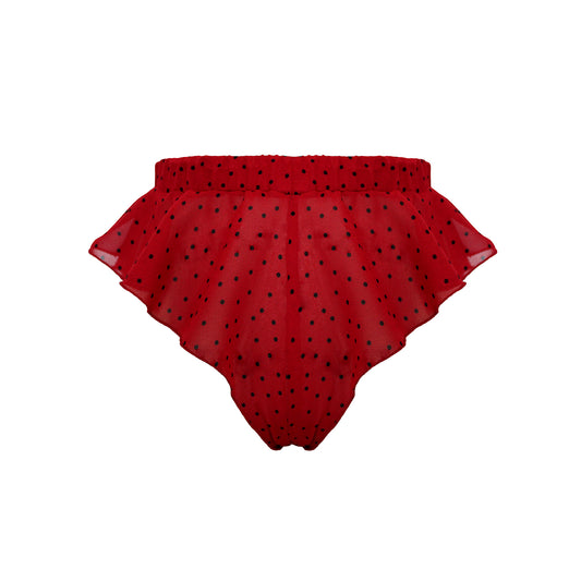 Red High Waisted Briefs  Made in Australia by Hopeless Lingerie
